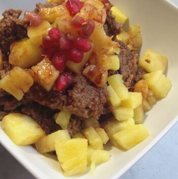 Pudding jaglany z karobem i ananasem